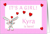 Kyra’s Birth Announcement (girl) card