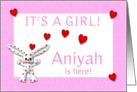 Aniyah’s Birth Announcement (girl) card