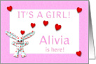 Alivia’s Birth Announcement (girl) card