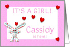 Cassidy’s Birth Announcement (girl) card
