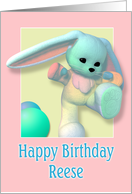 Reese, Happy Birthday Bunny card