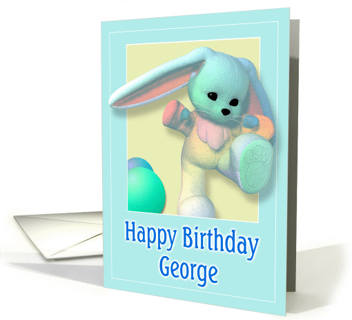 George, Happy Birthday Bunny card (386577)