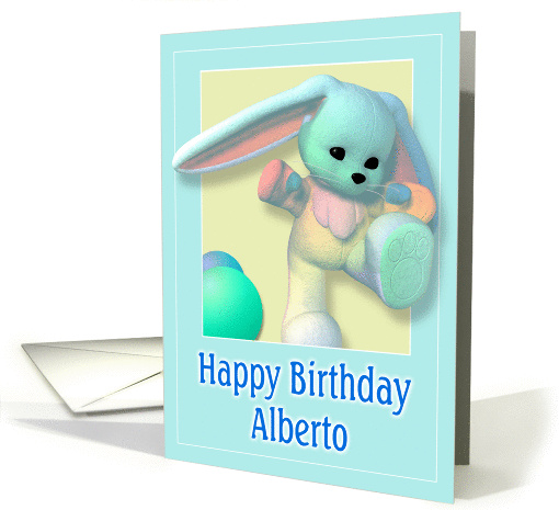 Alberto, Happy Birthday Bunny card (387082)