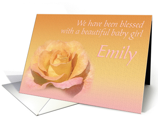 Emily's Exquisite Birth Announcement card (387394)