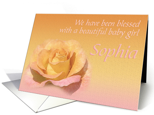 Sophia's Exquisite Birth Announcement card (387402)