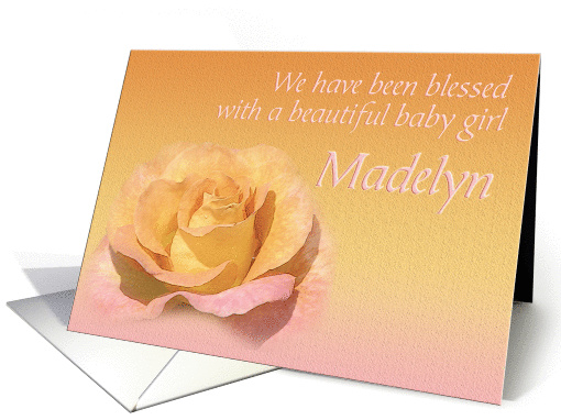 Madelyn's Exquisite Birth Announcement card (387855)