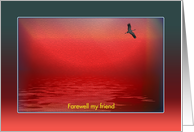 Farewell my Friend, Sunset Egret card