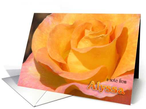 Alyssa's Note Card (blank) card (389995)
