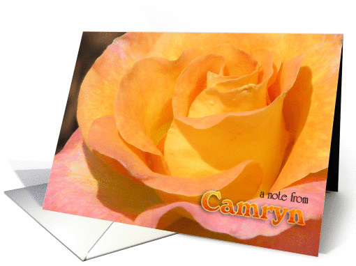 Camryn's Note Card (blank) card (390717)