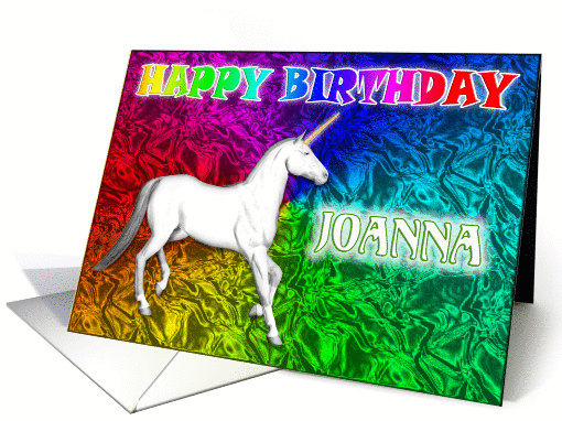 Joanna Unicorn Dreams Birthday card (392192)