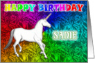 Sadie Unicorn Dreams Birthday card