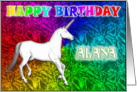 Alana Unicorn Dreams Birthday card