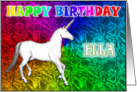 Ella Unicorn Dreams Birthday card