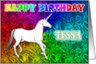 Tessa Unicorn Dreams Birthday card