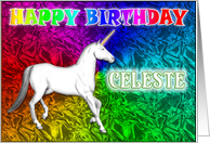 Celeste Unicorn Dreams Birthday card