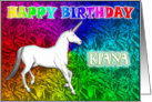 Kiana Unicorn Dreams Birthday card