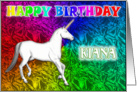 Kiana Unicorn Dreams Birthday card