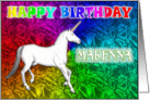 Makenna Unicorn Dreams Birthday card