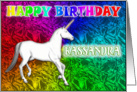 Kassandra Unicorn Dreams Birthday card