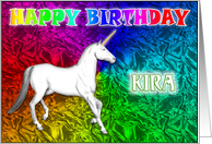Kira Unicorn Dreams Birthday card