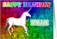 Hallie Unicorn Dreams Birthday card