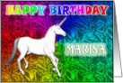 Marisa Unicorn Dreams Birthday card