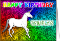 Carolyn Unicorn Dreams Birthday card