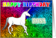 Rosa’s Unicorn Dreams Birthday card