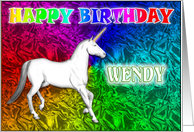 Wendy,s Unicorn Dreams Birthday card