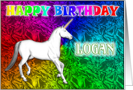 Logan’s Unicorn Dreams Birthday card