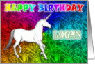 Logan’s Unicorn Dreams Birthday card