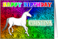 Cristina’s Unicorn Dreams Birthday card