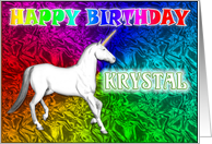 Krystal’s Unicorn Dreams Birthday Card