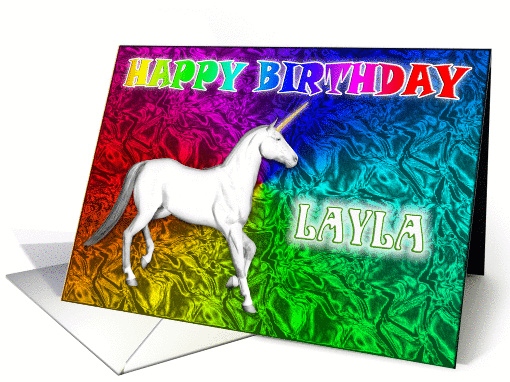 Layla's Unicorn Dreams Birthday card (392857)