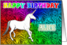 Alice’s Unicorn Dreams Birthday Card