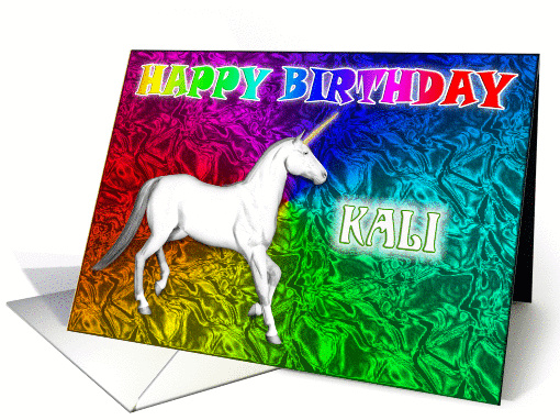 Kali's Unicorn Dreams Birthday card (393068)