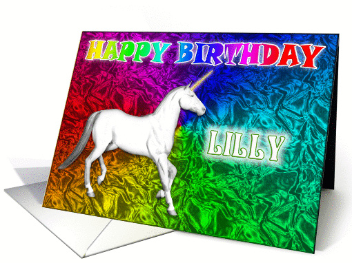 Lilly's Unicorn Dreams Birthday card (393078)