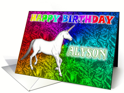 Alyson's Unicorn Dreams Birthday card (393158)