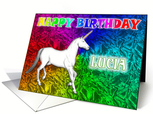 Lucia's Unicorn Dreams Birthday card (393249)