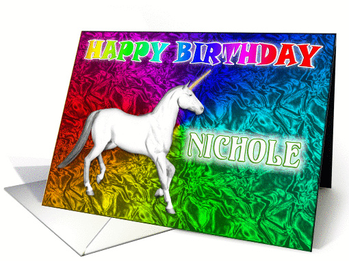 Nichole's Unicorn Dreams Birthday card (393257)