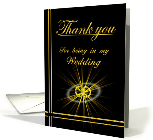 Thank you for Being in my Wedding card (394178)