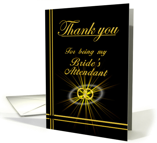 Bride's Attendant Thank you card (394186)