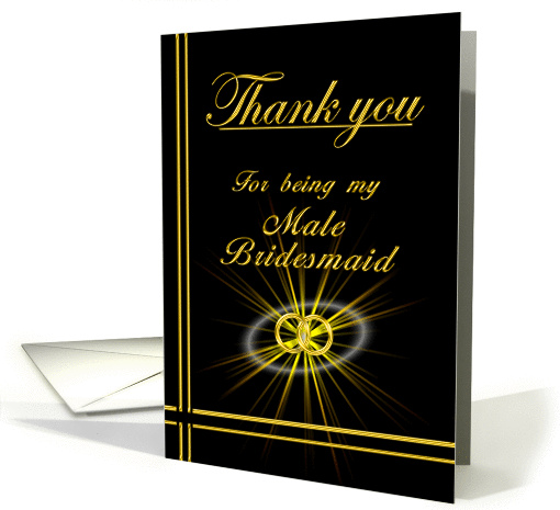 Male Bridesmaid Thank you card (394193)