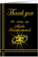 Male Bridesmaid Thank you card