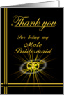 Male Bridesmaid Thank you card