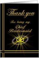 Chief Bridesmaid Thank you card