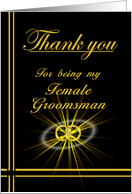 Female Groomsman Thank you card