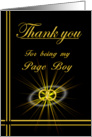 Page Boy Thank you card
