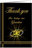 Greeter Thank you card