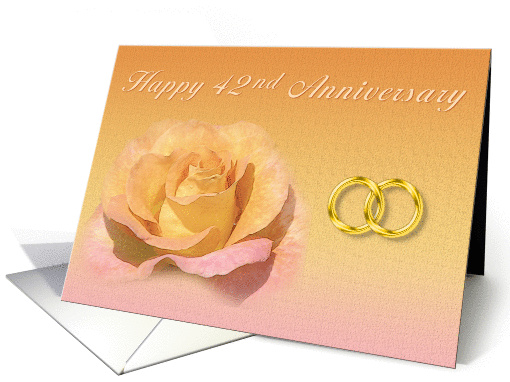 Happy 42nd Anniversary card (394809)